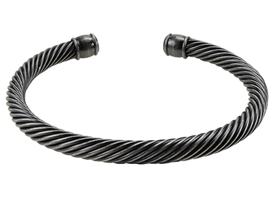 B00006SA Antique Silver Cable Wire Bracelet