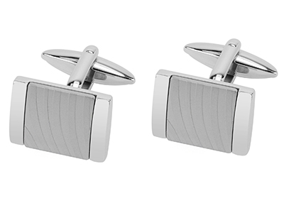 Stainless Steel Sandblasted Cufflinks