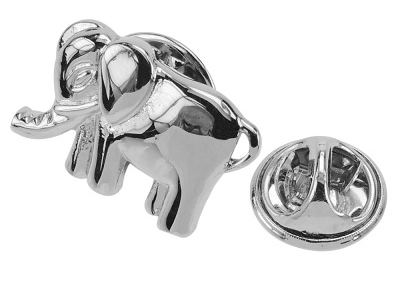 648-9R/TP Funny Silver Animal Elephant Metal Lapel Pins