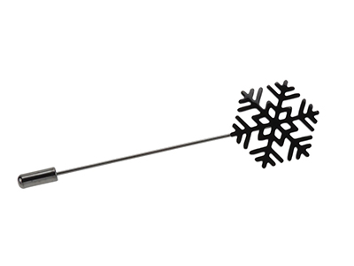 TN-2076GM Unique Snowflake Long Needle Lapel Pin