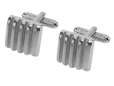 645-5R Mens Silver Classic cufflinks for Suit
