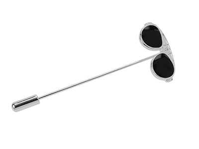 LP54-10R Glass Shape Pin Brooch