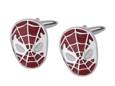 664-7R Superhero Spiderman Mask Marvel Cufflinks