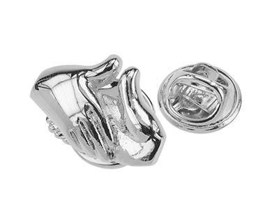 649-20R Silver Shaking Hands Gentlmen Cufflinks