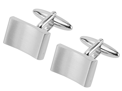 623-1R1 Classic Brushed Metal Suit Cufflinks for Men