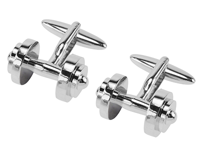 660-23R Novelty Sports Dumbbell Cufflinks