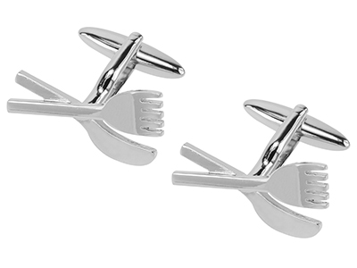 649-9R Knife and Fork Chef Cufflinks