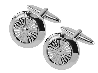 651-17R Silver Tuxedo Cufflinks for Men