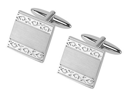 653-24R2 Classic Etched Vintage Pattern Cufflinks