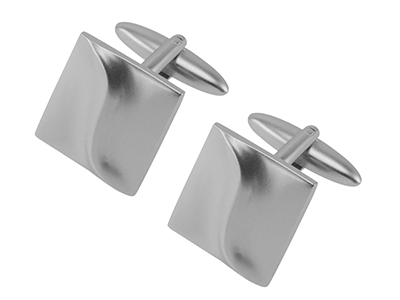 654-2R1 Metal Brass Sliver Mens Custom Cufflinks