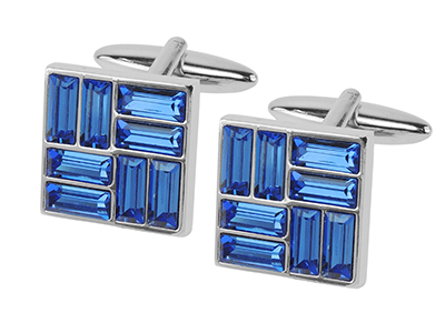 653-23R Fashion Shirt Crystal Cufflinks for Men