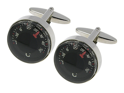 209-7R Functional Real Works Thermometer Cufflinks