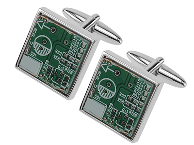 650-12R New Customized Circuit Board Cufflinks