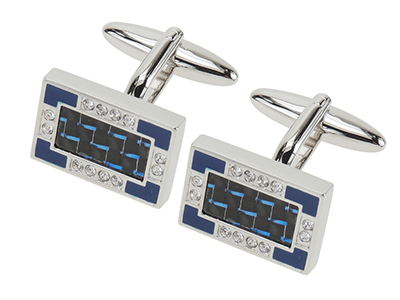 619-7R Sedex Passed Carbon Fiber Cufflinks