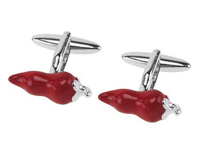 1871-21R Novelty Red Pepper Cufflinks for Women