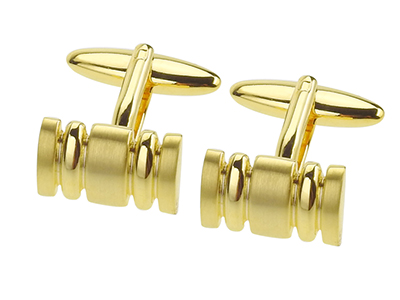 638-24G2 Brush Gold Gift Cufflinks