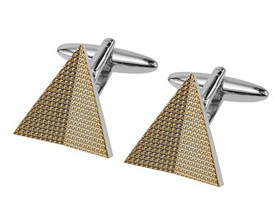 657-18G Fashion Gold Triangle Cufflink