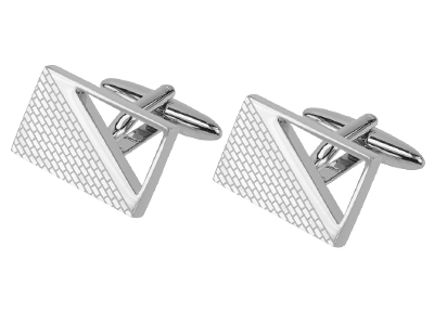 652-2R2 Silver Classic Cufflinks For Wedding