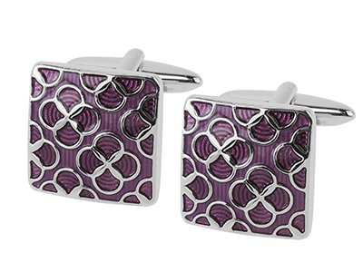 654-24R Men Accessories Enamel Mens Cufflinks