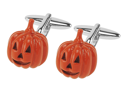 1870-21R Pumpkin Halloween Holiday Cufflink