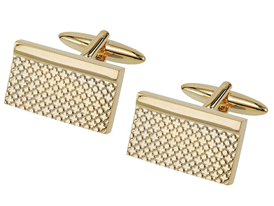 661-22G Gold Floral Design Cufflinks