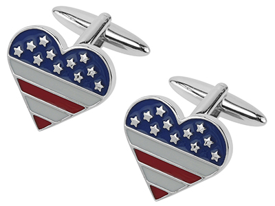 656-3R Custom Love Heart Cufflink