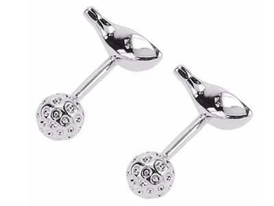 614-20R Brass Metal Golf Sports Cufflinks