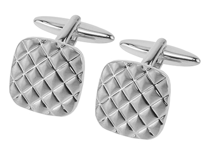 141-25R1 Top Branded Square Cufflinks