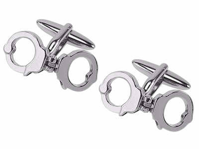 658-23R Mens Movable Handcuff Police Cufflinks