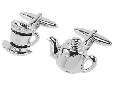 1871-22R Teapot and Tea Cup Fairy Tale Cufflinks