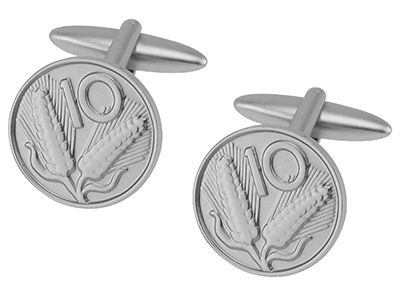 1507-1R1 10 Cents Nickle Coin Cufflinks