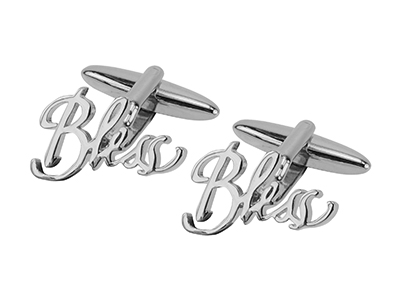 648-3R God Bless Monogrammed Cufflinks