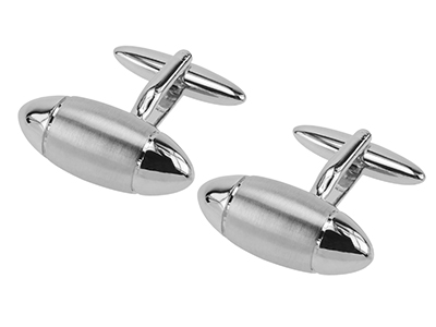 661-5R Silver Bullet Shape Cufflinks