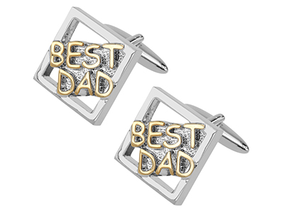 TN-1780RG Father Day Gift BEST DAD Cufflinks