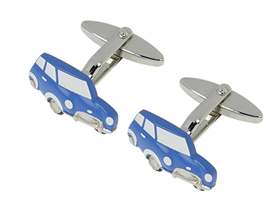 TN-596R Mens Yellow Enamel Car Design Cufflinks