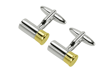 249-7RG Two Tone Gold Bullet Funny Gift Cufflinks