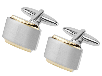 311-25R2 Classy Polished Edge Designer Cufflinks