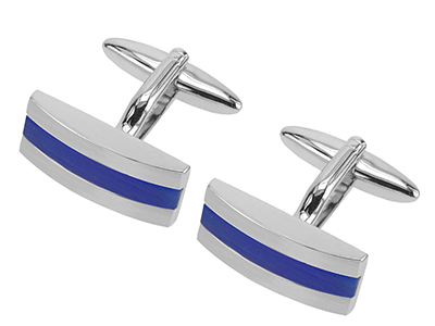 244-1R1 Blue Catseye Gemstone Cufflinks