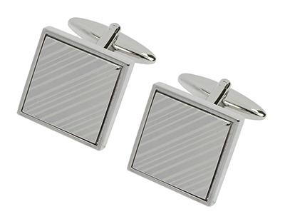 608-6RE Laser Engraving Stripe Cufflinks