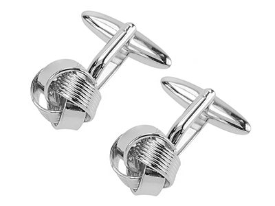 1859-14R Metal Knot Cufflinks