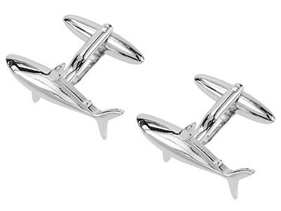 615-2R Fancy Shark Animal Cufflinks