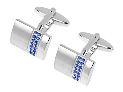 TN-1657R Elegant Crystal Cufflinks