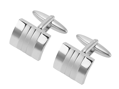 TN-115R2 Rhodium Engraved Cufflinks Blanks