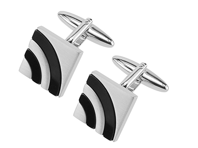 333-22R1 Black Onyx Imitation Rainbow Cufflinks