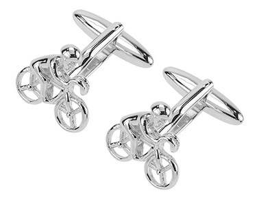 1861-17R Mens Sports Bicycle Cufflinks