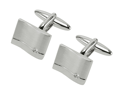 105-19R2 Best Man Custom Brass Crystal Cufflinks