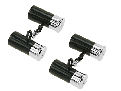 561-27R Double Sided Enamel Bullet Cufflink