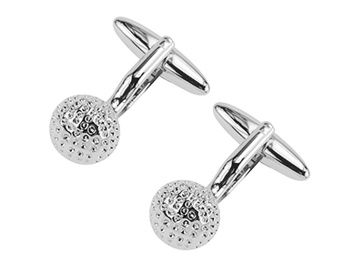 165-10R Cheap Silver Golf Metal Ball Sports Cufflinks