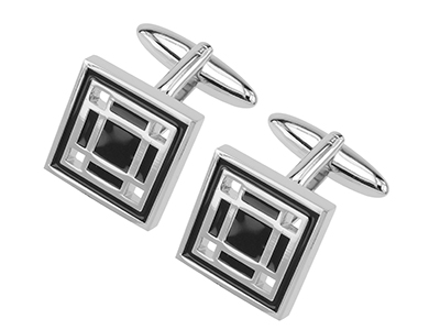 TN-598R Black Stone Custom Cufflinks