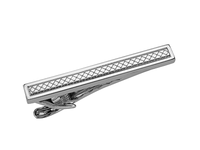 TN-3251R Mens Personalized Silver Texture Tie Clips